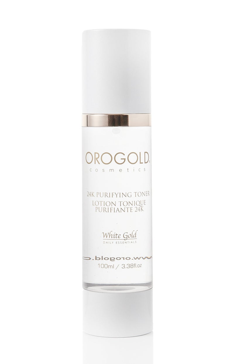 Orogold White Gold 24K Purifying Facial Toner, Face Toner with Gold, Aloe Vera and Chamomile, 100 Mililiter / 3.38 Fl.Oz. - Image 2